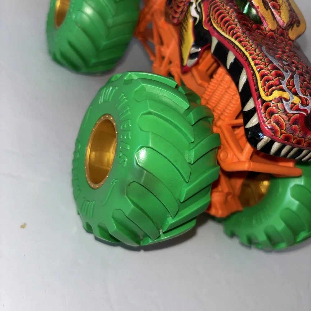 MEGA-WREX Dragon MONSTER TRUCK RARE Red With Green Tires 2020 Hot Wheels